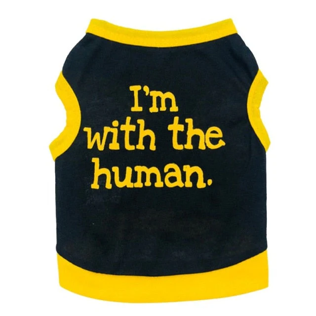 I'm with The Human Dog Cat Puppy Pet Shirts - Image 3