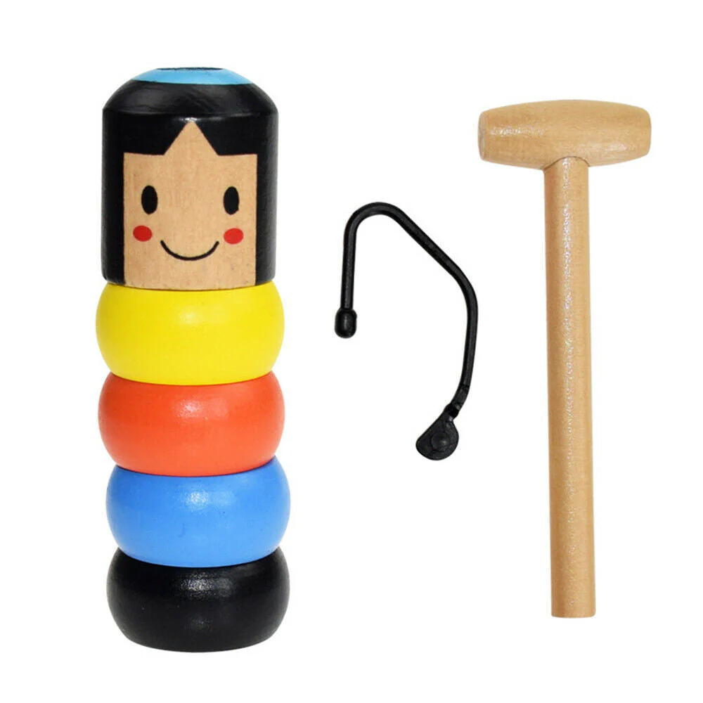 Immortal Daruma Unbreakable Wooden Man Magic Toy Magic Tricks Close Up Stage Magic Props Comedy Mentalism Toy Accessory - Image 2