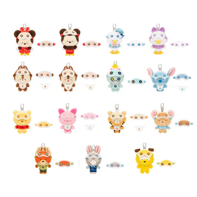 [In Stock] MINISO Disney Squinting Sleepwear Series Plush Keychains Gift Blind Box - Image 11