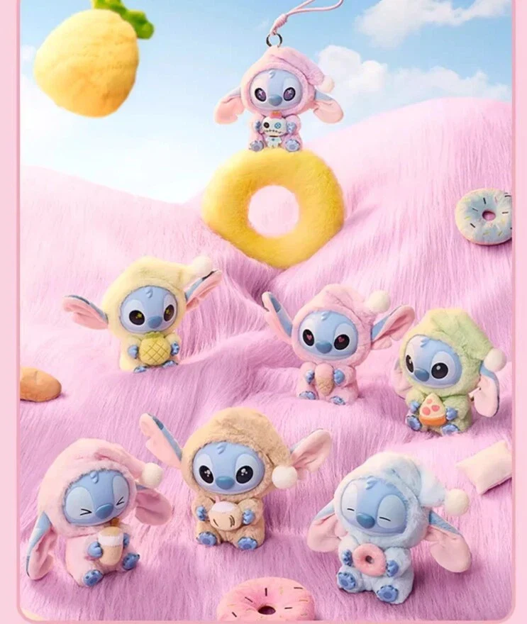[In Stock] MINISO Stitch Eat Something Before Sleep Plush Keychain Blind Box - Image 16
