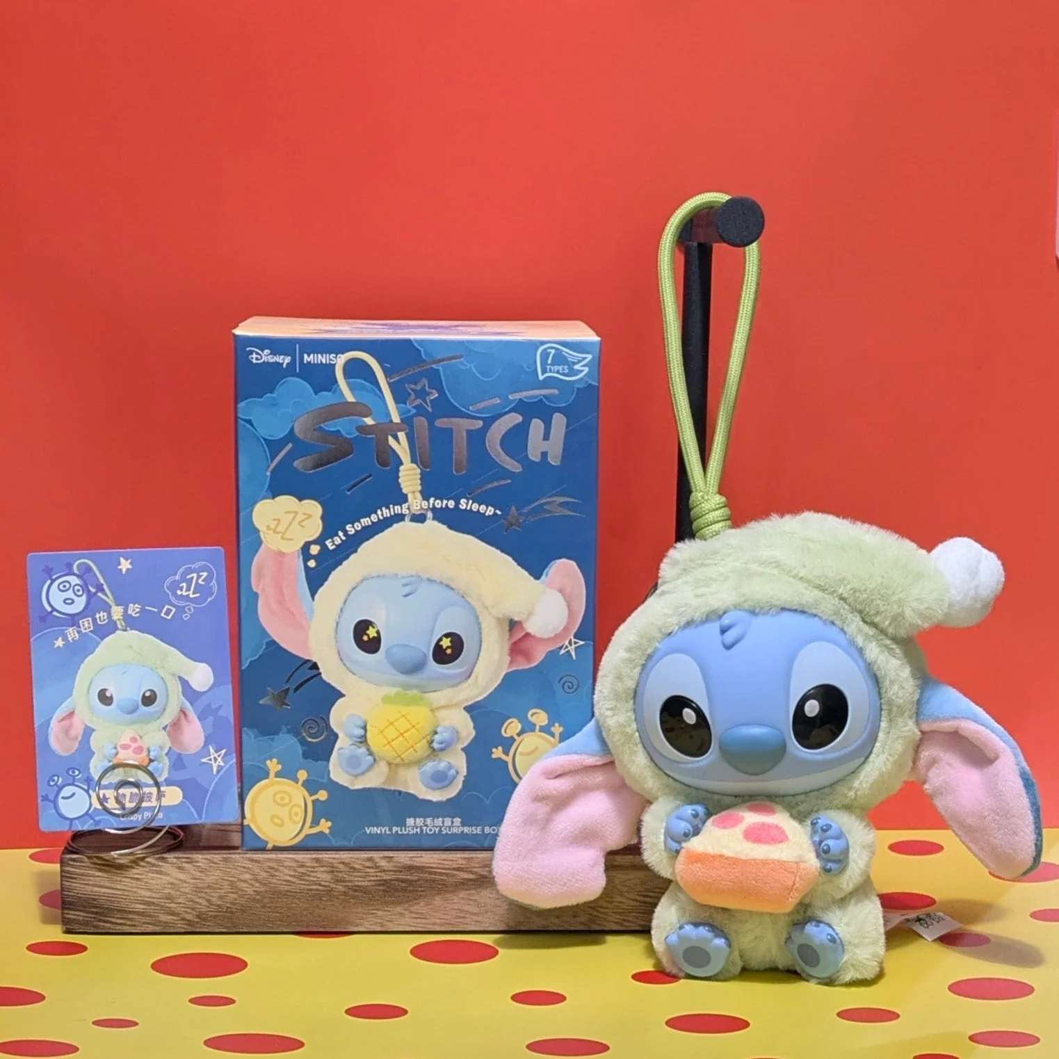 [In Stock] MINISO Stitch Eat Something Before Sleep Plush Keychain Blind Box - Image 7