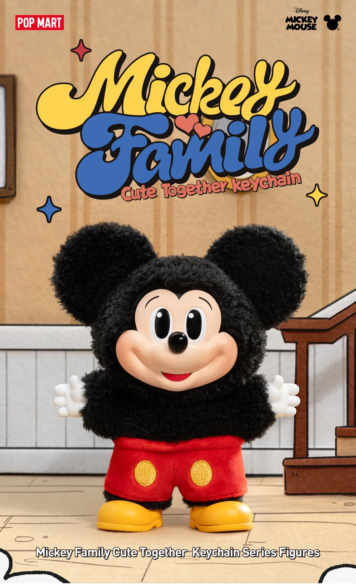 [IN STOCK] POPMART Mickey Family Cute Together Keychain Series Figures - Image 3