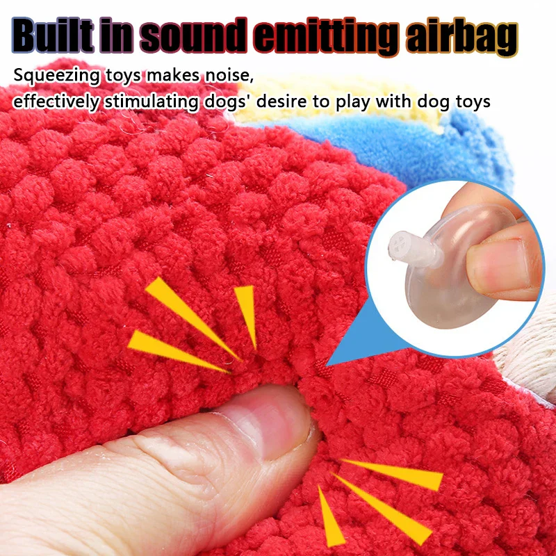 Indestructible Plush Parrot Dog Toy – Squeaky Chew Toy for Small & Large Dogs - Image 5