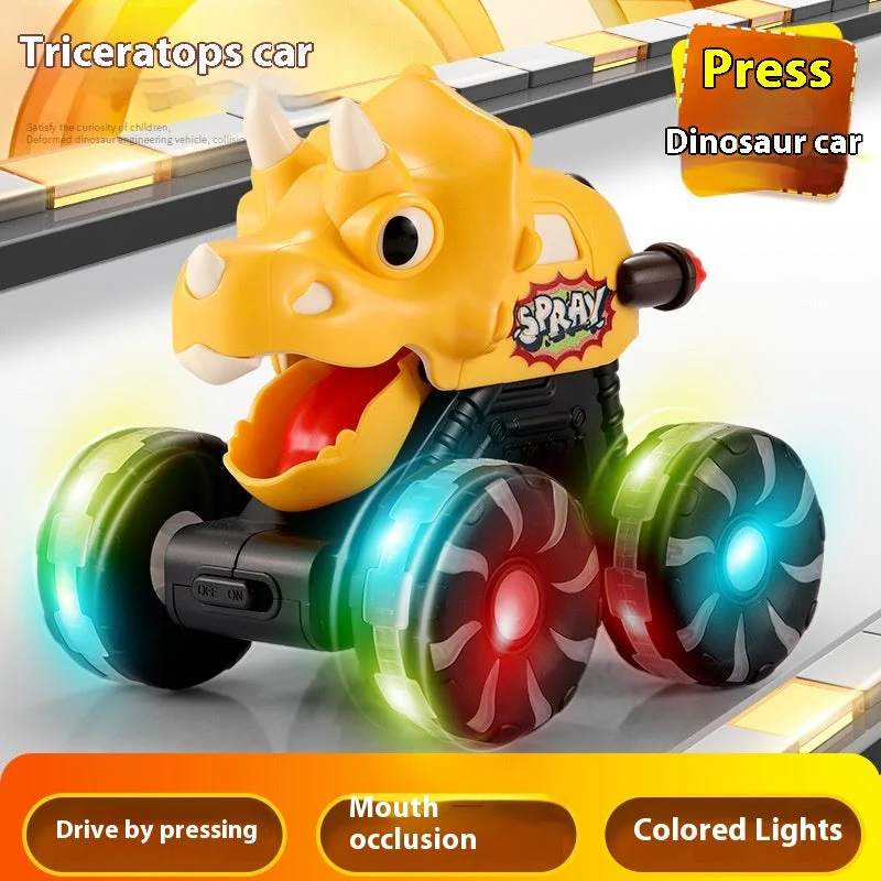 Inertial Sliding Model Light Pressing Dinosaur Toy Car - Image 7