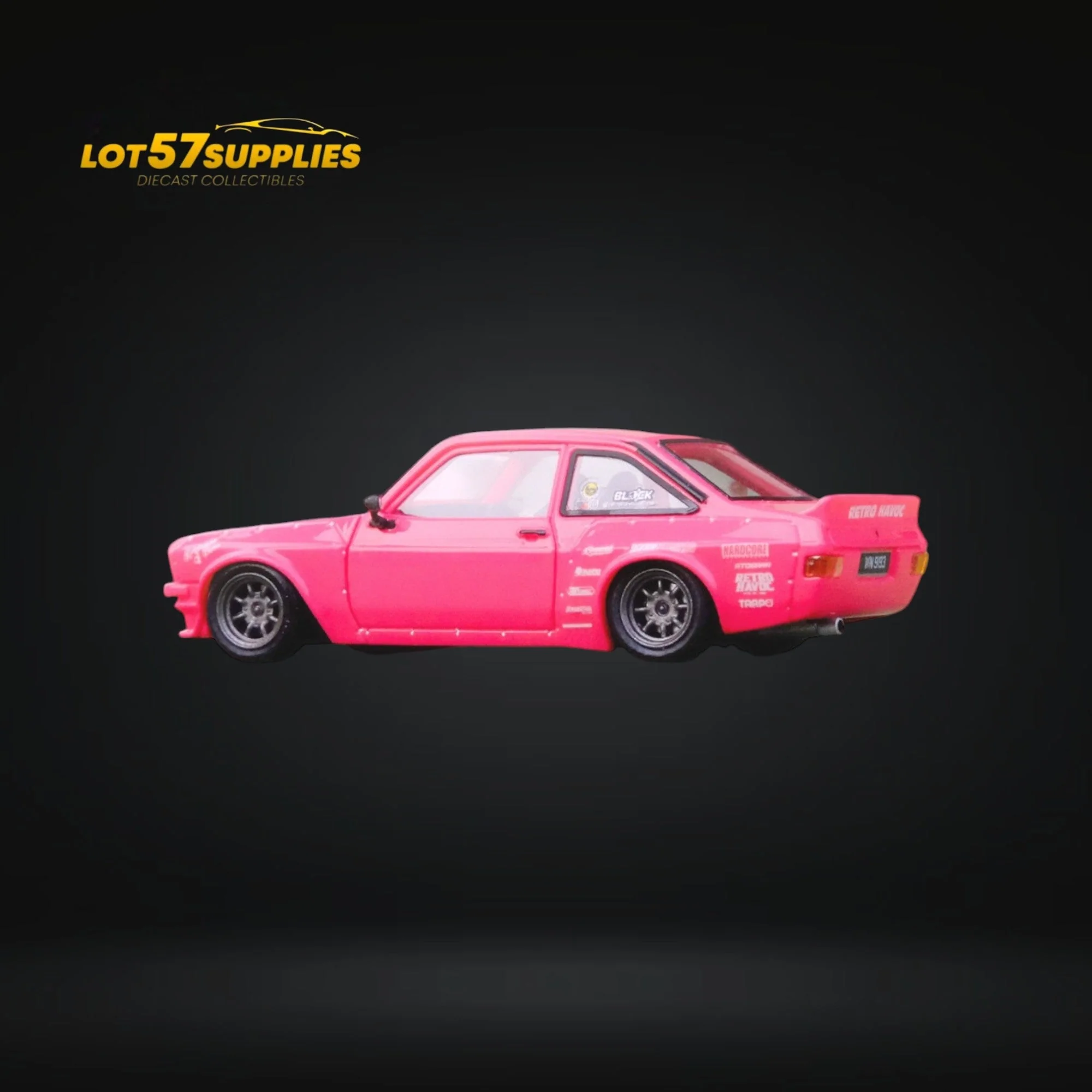 Inno64 Ford Escort MK2 Pandem "Emotion" Retro Havoc Pink 1:64 - Image 5