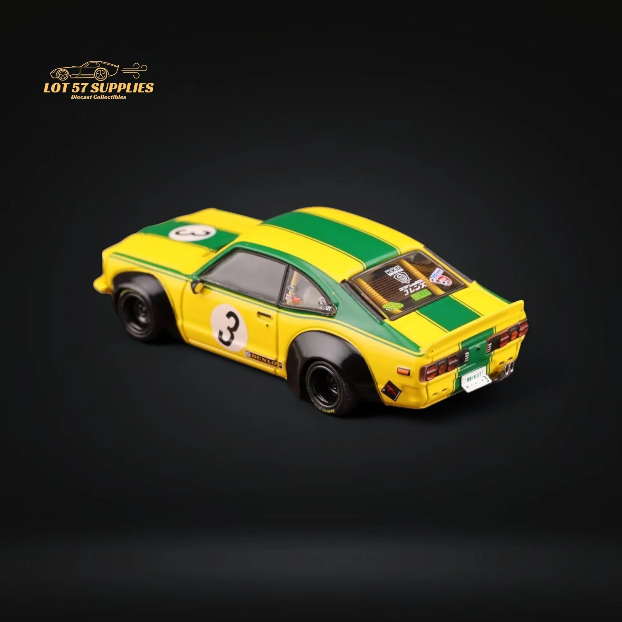 Inno64 Mazda RX-3 Savanna LBWK Yellow Green #3 1:64 - Image 3