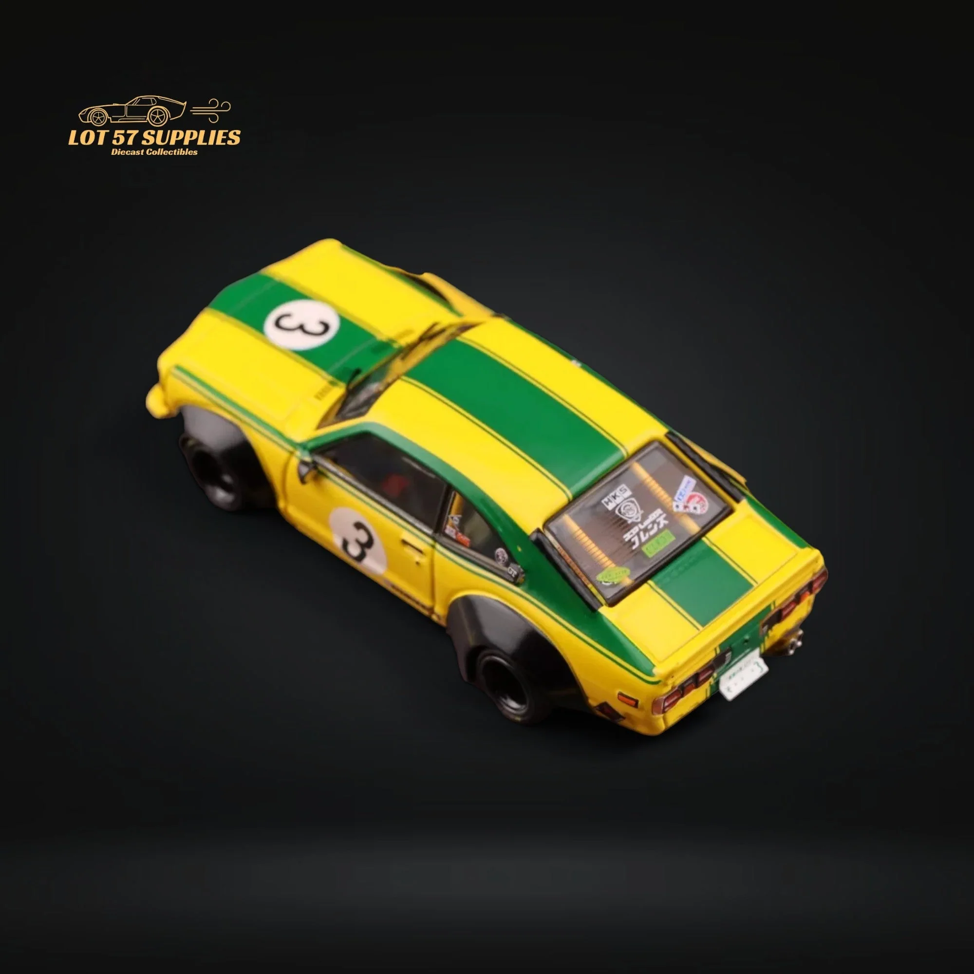 Inno64 Mazda RX-3 Savanna LBWK Yellow Green #3 1:64 - Image 5