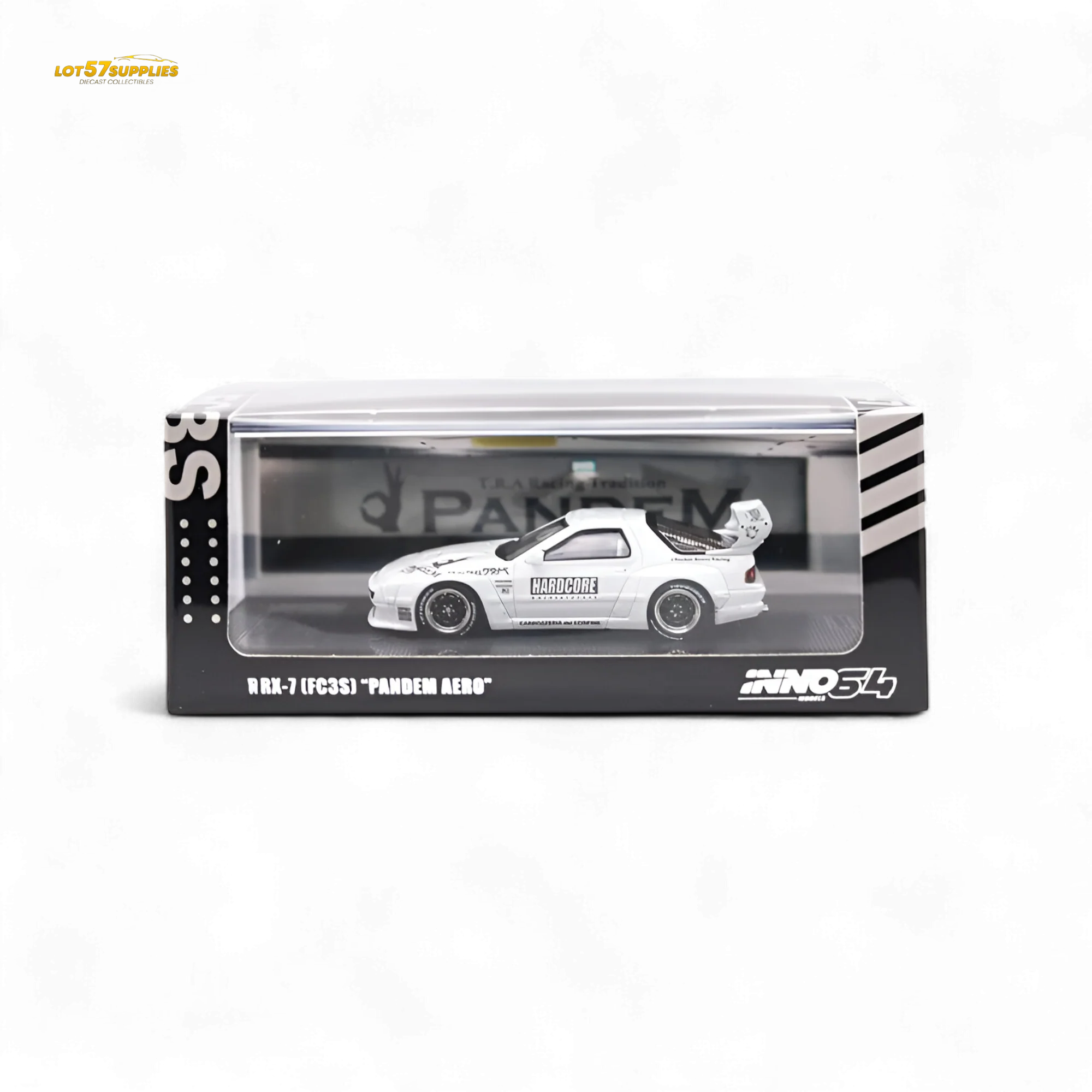 Inno64 Mazda RX-7 FC3S Pandem Aero White 1:64 - Image 4
