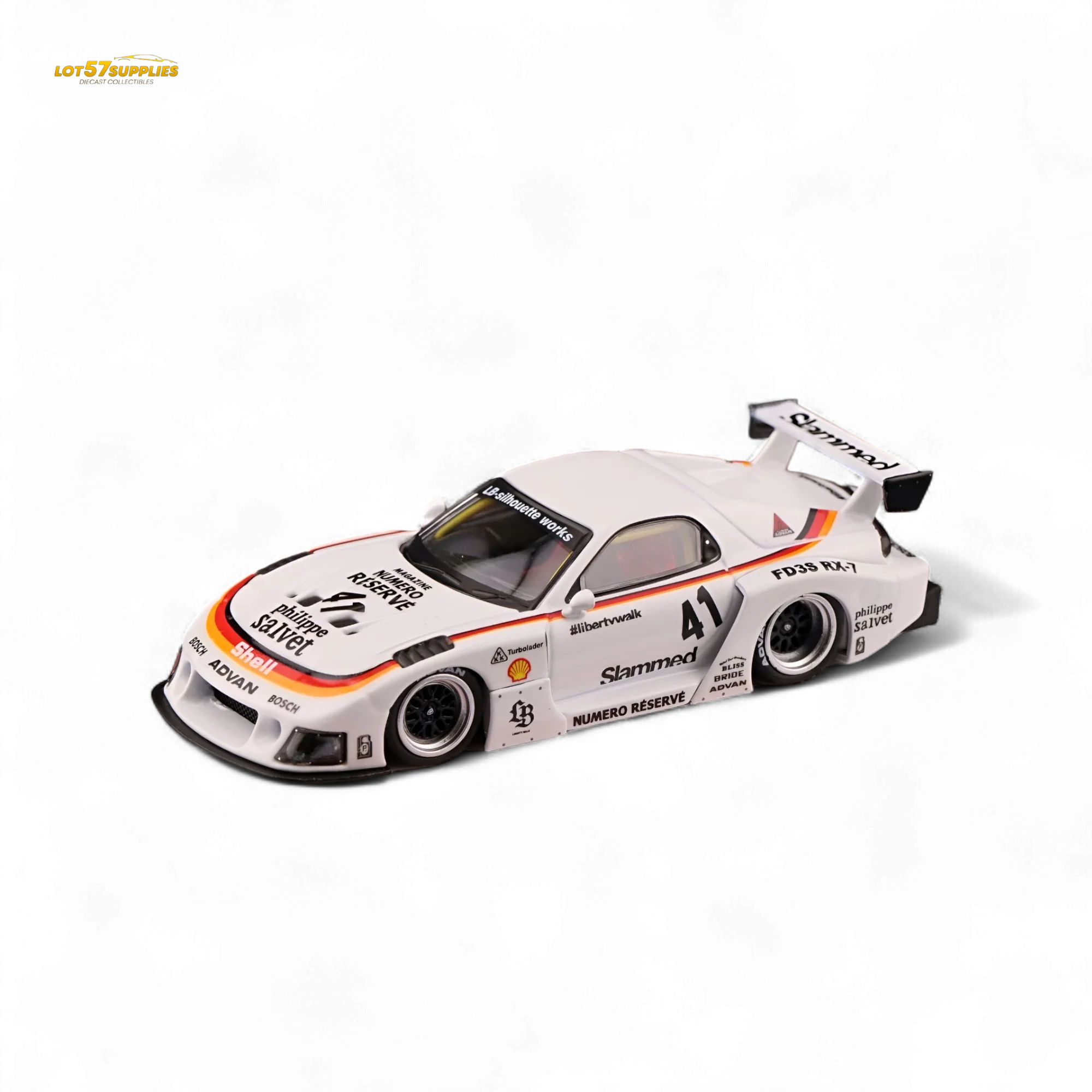 Inno64 Mazda RX-7 LBWK White 1:64 - Image 3