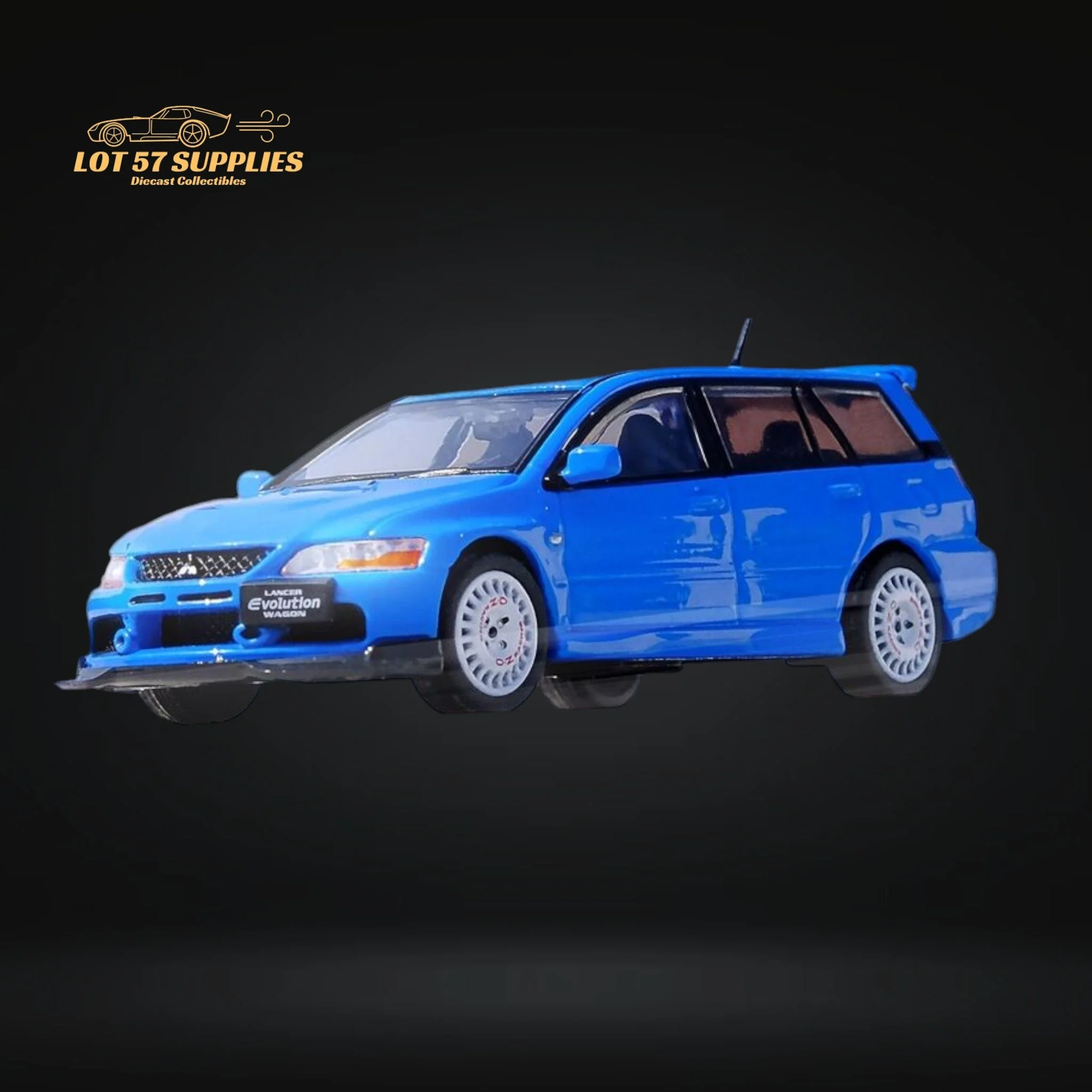 Inno64 Mitsubishi Lancer Evolution IX Wagon Blue 1:64 - Image 3