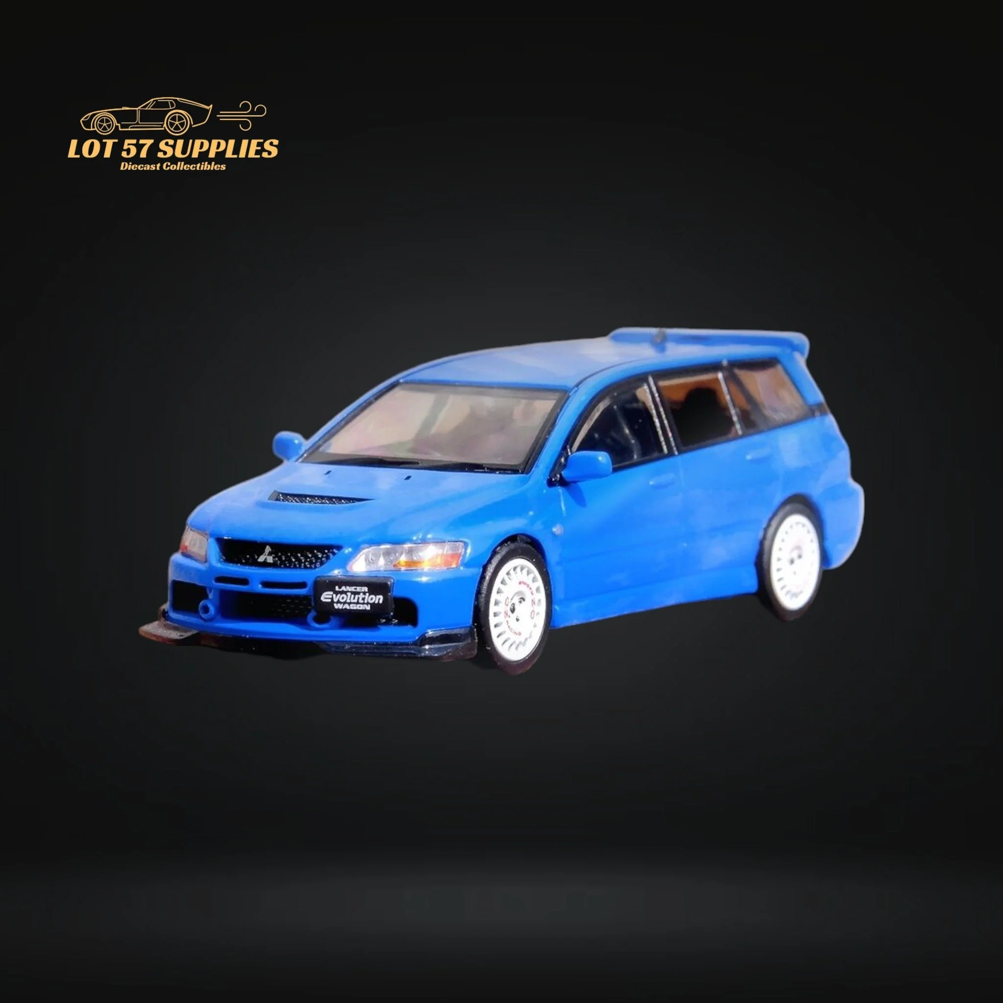 Inno64 Mitsubishi Lancer Evolution IX Wagon Blue 1:64 - Image 4