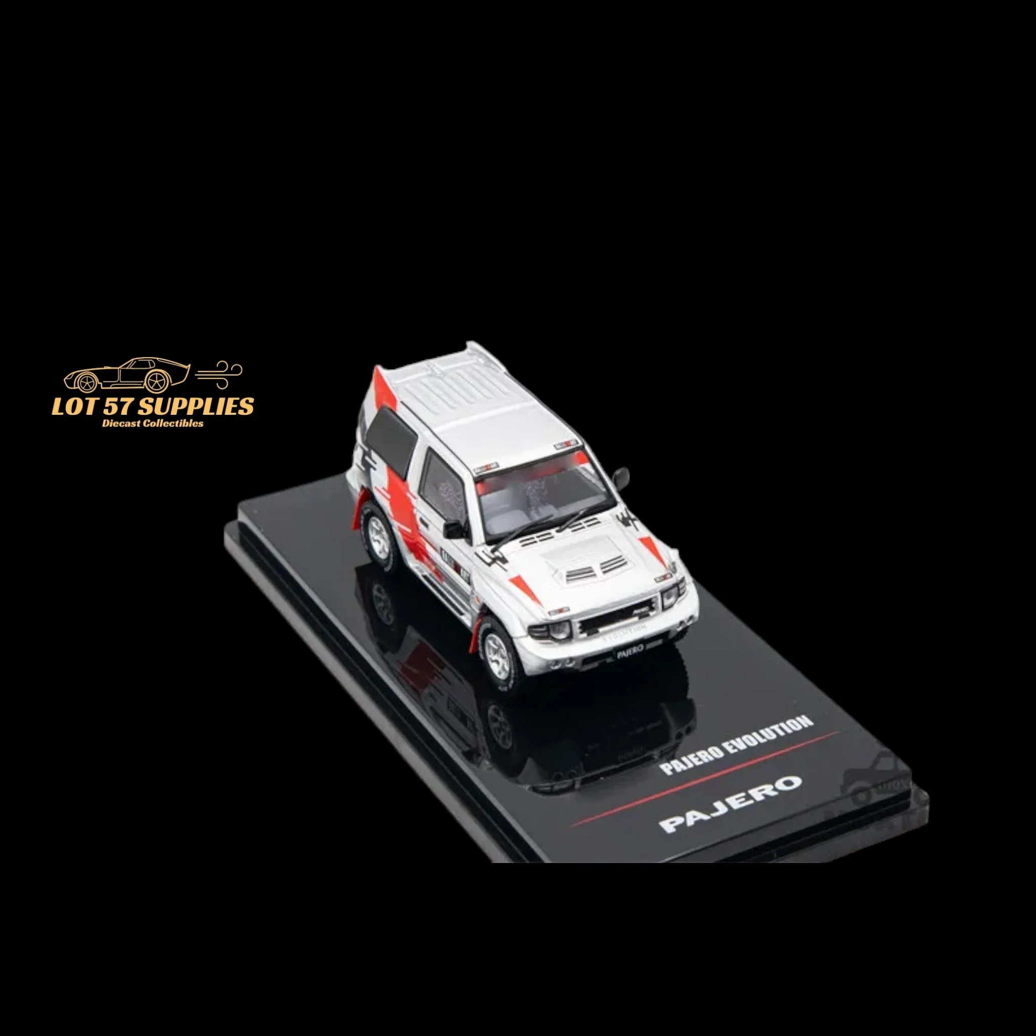 Inno64 Mitsubishi Pajero Evolution Ralliart Silver 1:64 - Image 2