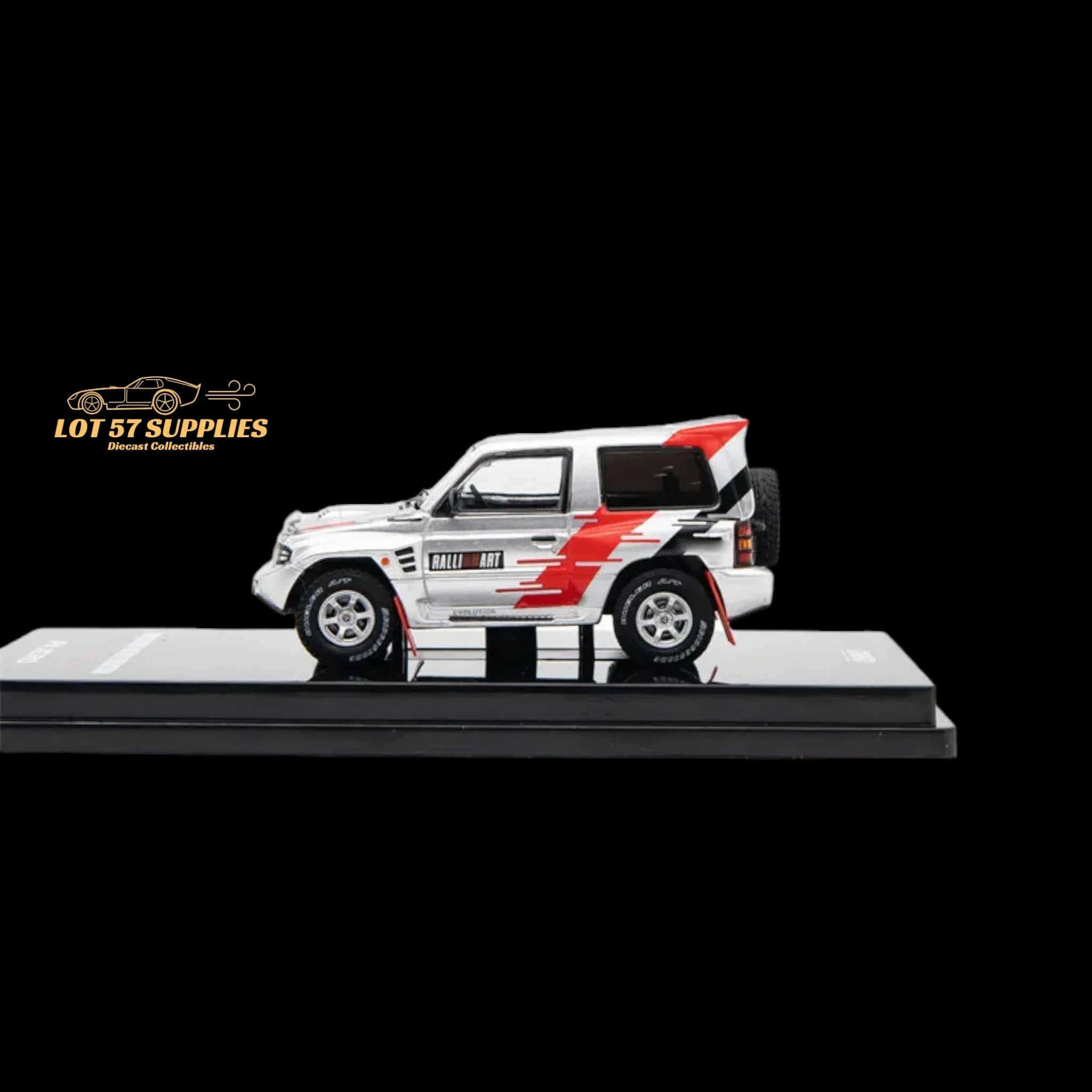 Inno64 Mitsubishi Pajero Evolution Ralliart Silver 1:64 - Image 3