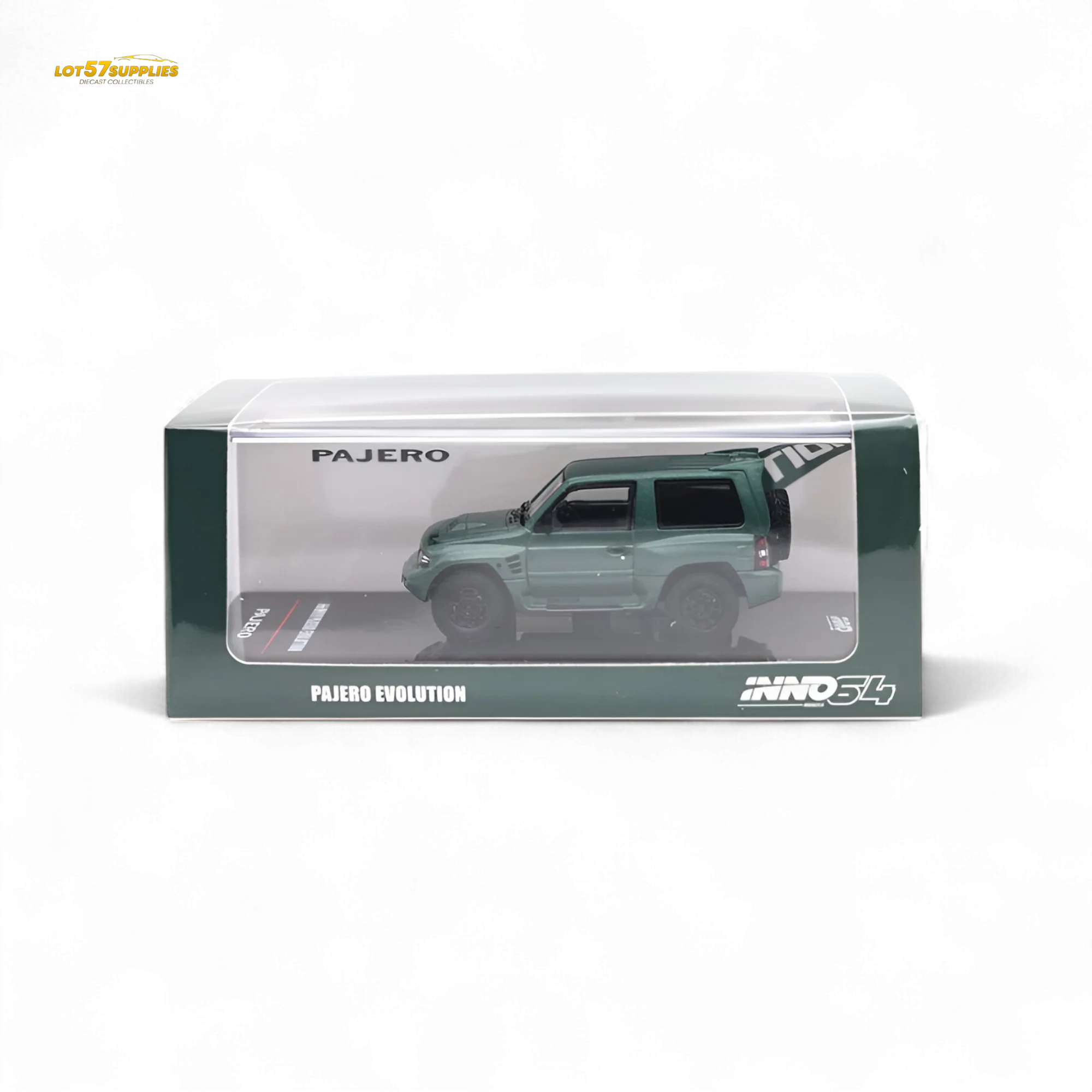 Inno64 Mitsubishi Pajero Evolution Satin Green 1:64 - Image 4