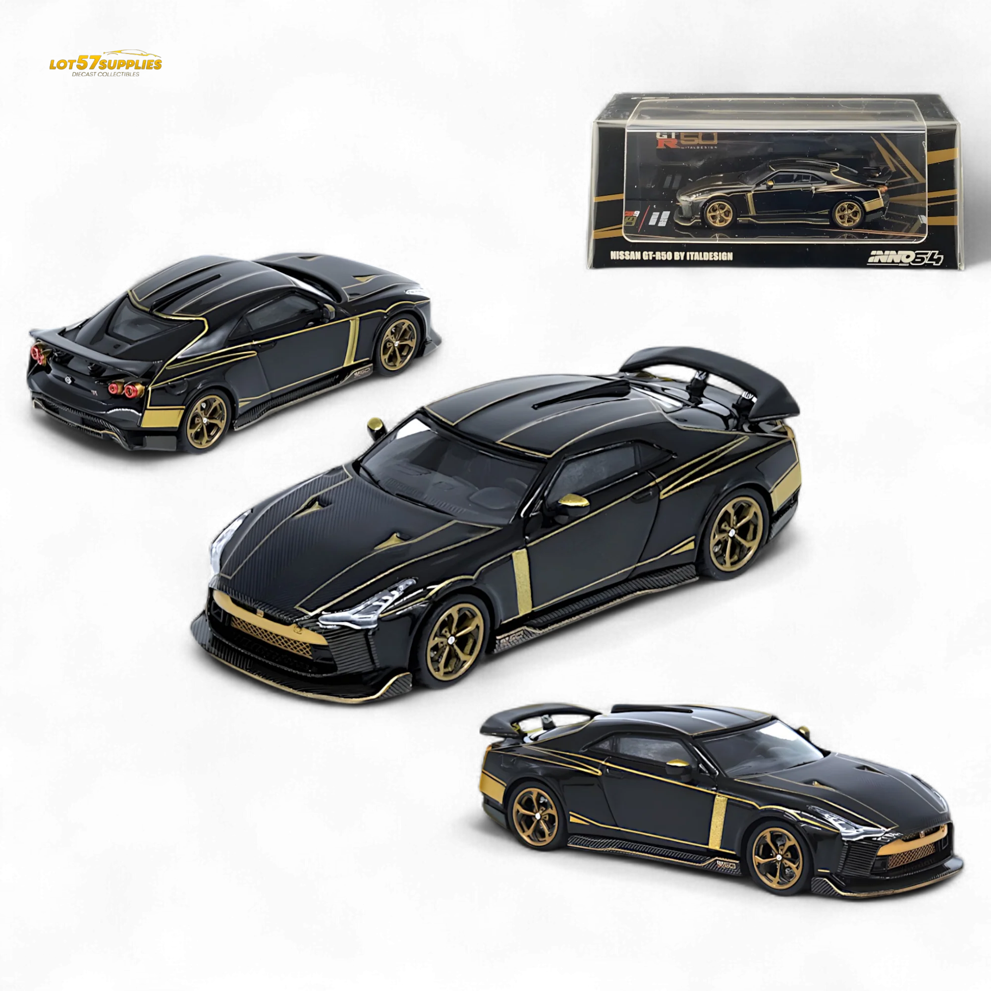 Inno64 Nissan GT-R50 By ITALDESIGN Black 1:64