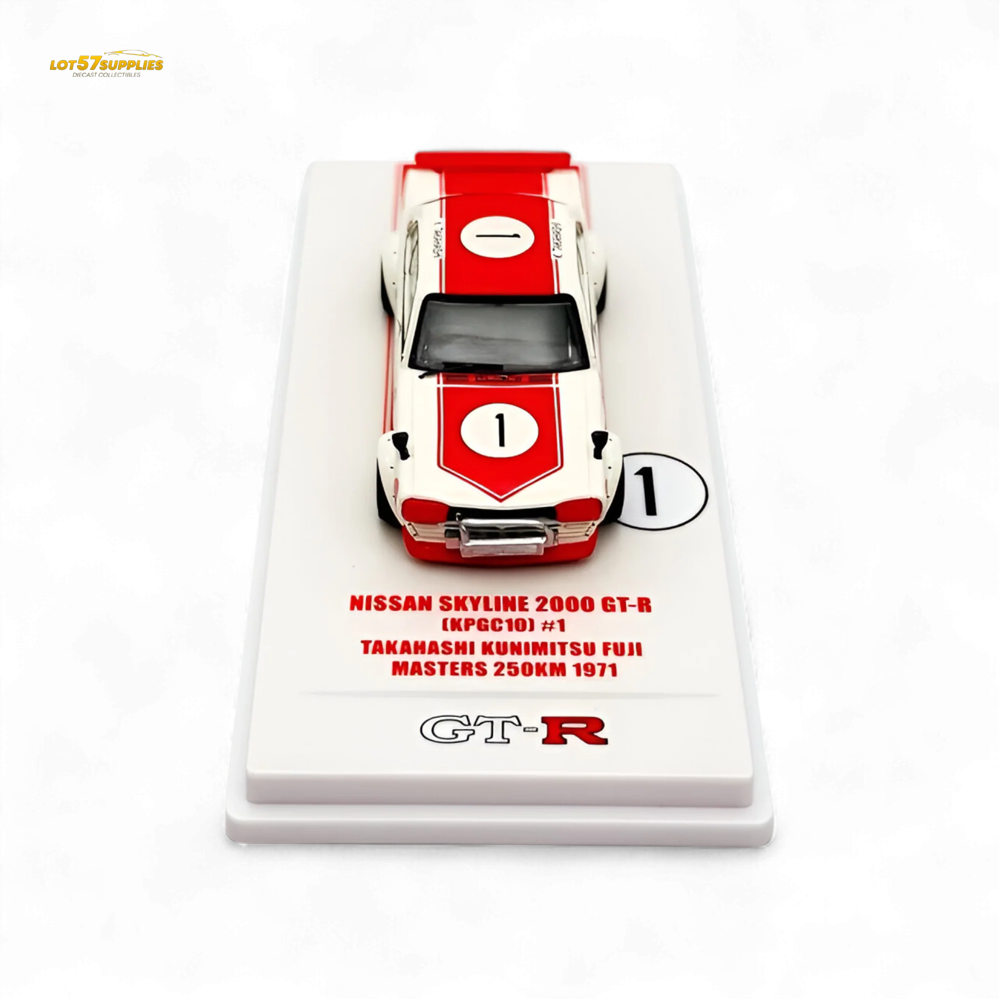 Inno64 Nissan Skyline 2000 GT-R KPGC10 #1 Takahashi Kunimitsu Fuji Masters 1971 1:64 - Image 4