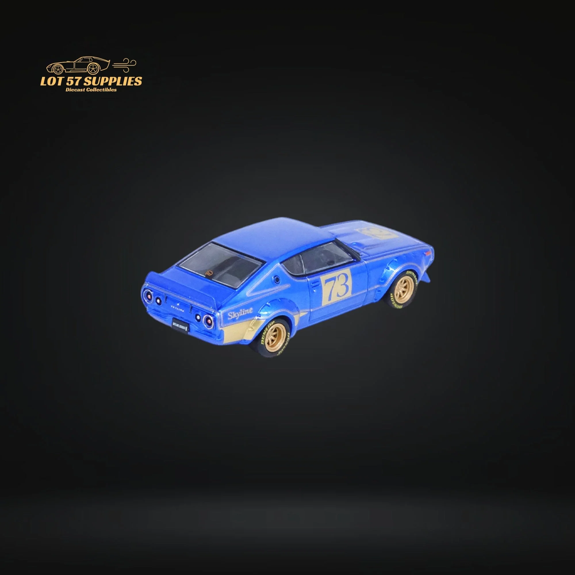 Inno64 Nissan Skyline 2000 GT-R KPGC10 Racing Concept Blue 1:64 - Image 3