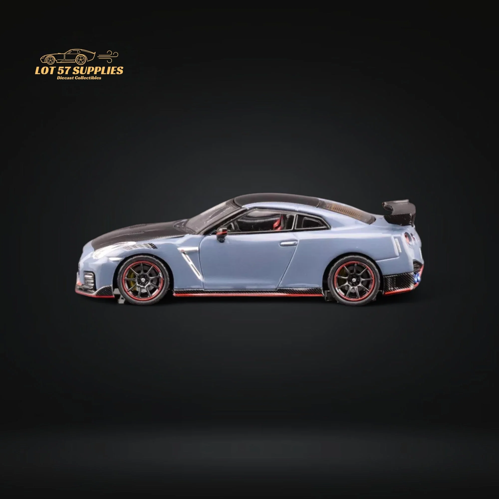 Inno64 Nissan Skyline GT-R R35 Nismo Stealth Gray 1:64 - Image 3