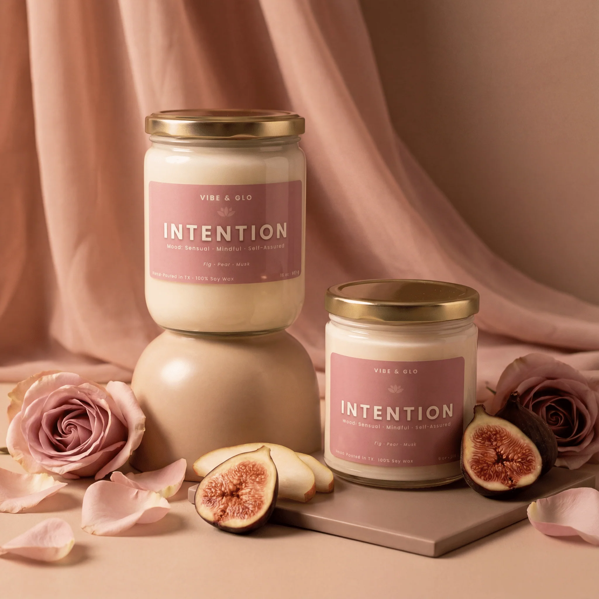 Intention – Fig & Pear Soy Candle - Image 2