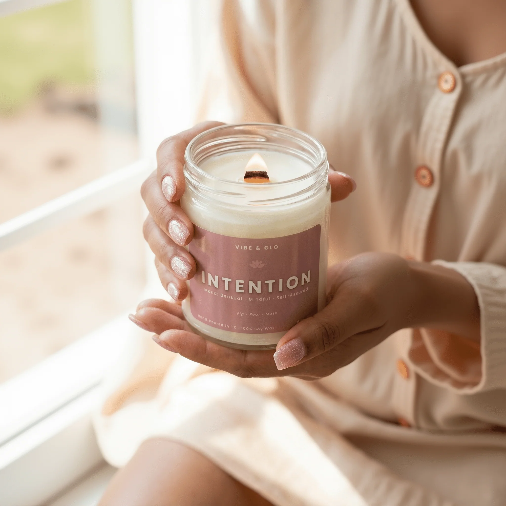 Intention – Fig & Pear Soy Candle - Image 4