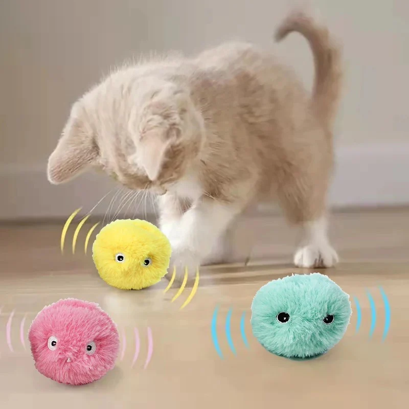 Interactive Ball Smart Cat Toys – Plush Electric Catnip Training Toy - Image 3