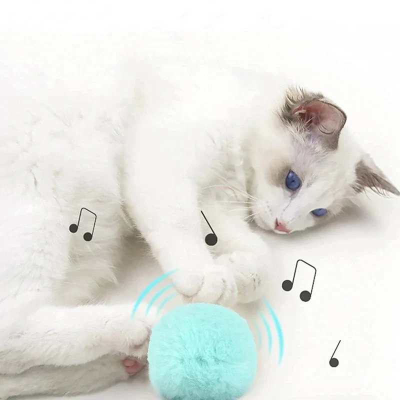 Interactive Ball Smart Cat Toys – Plush Electric Catnip Training Toy - Image 8