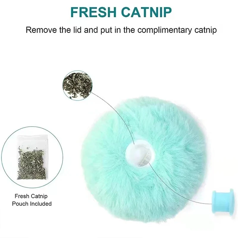 Interactive Ball Smart Cat Toys – Plush Electric Catnip Training Toy - Image 9