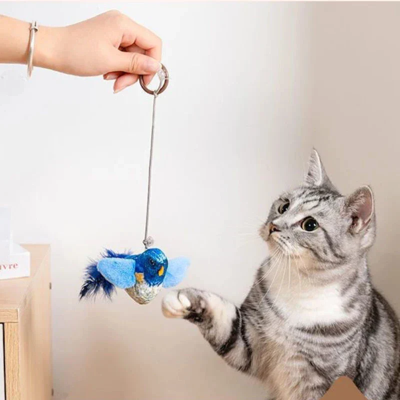 Interactive Bird Toy for Cats – Realistic Sounding Catnip Teaser Toy for Indoor Play & Exercise - Image 2