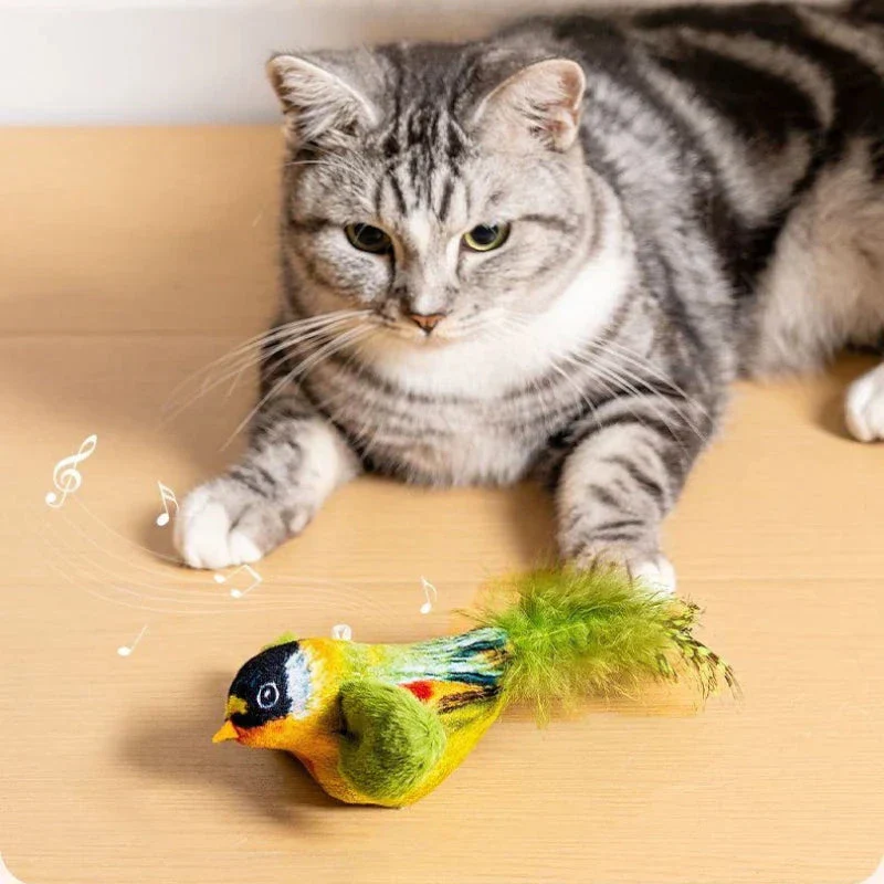 Interactive Bird Toy for Cats – Realistic Sounding Catnip Teaser Toy for Indoor Play & Exercise - Image 5