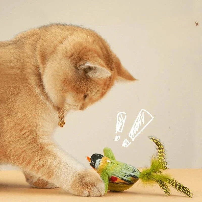 Interactive Bird Toy for Cats – Realistic Sounding Catnip Teaser Toy for Indoor Play & Exercise - Image 6