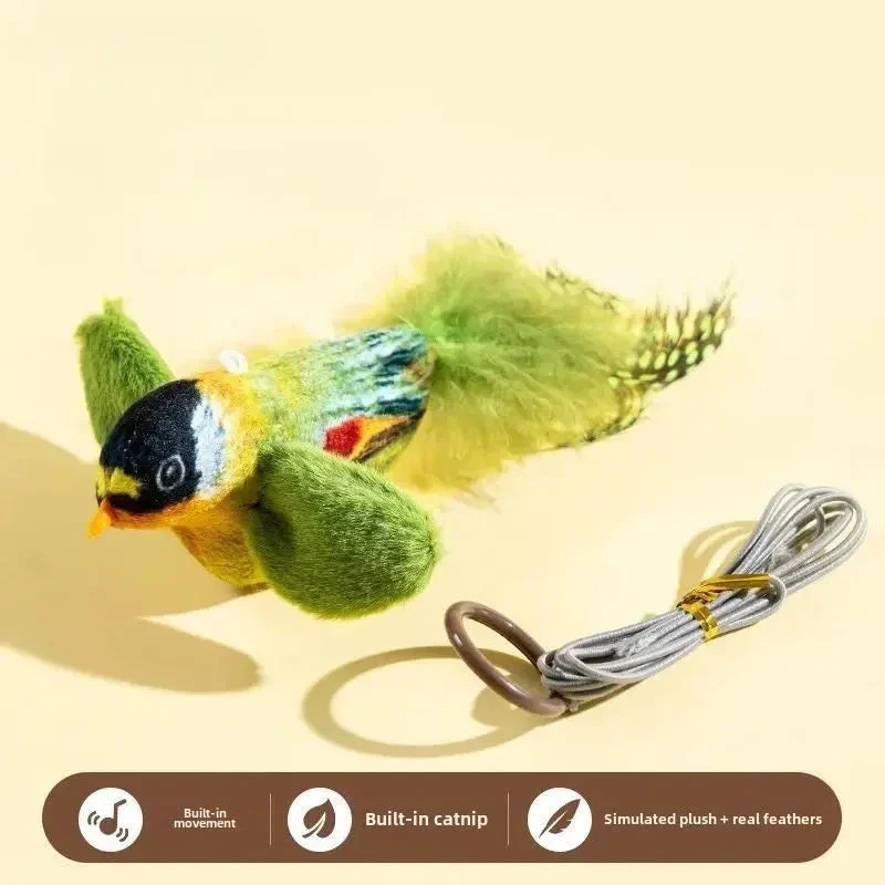 Interactive Bird Toy for Cats – Realistic Sounding Catnip Teaser Toy for Indoor Play & Exercise - Image 7