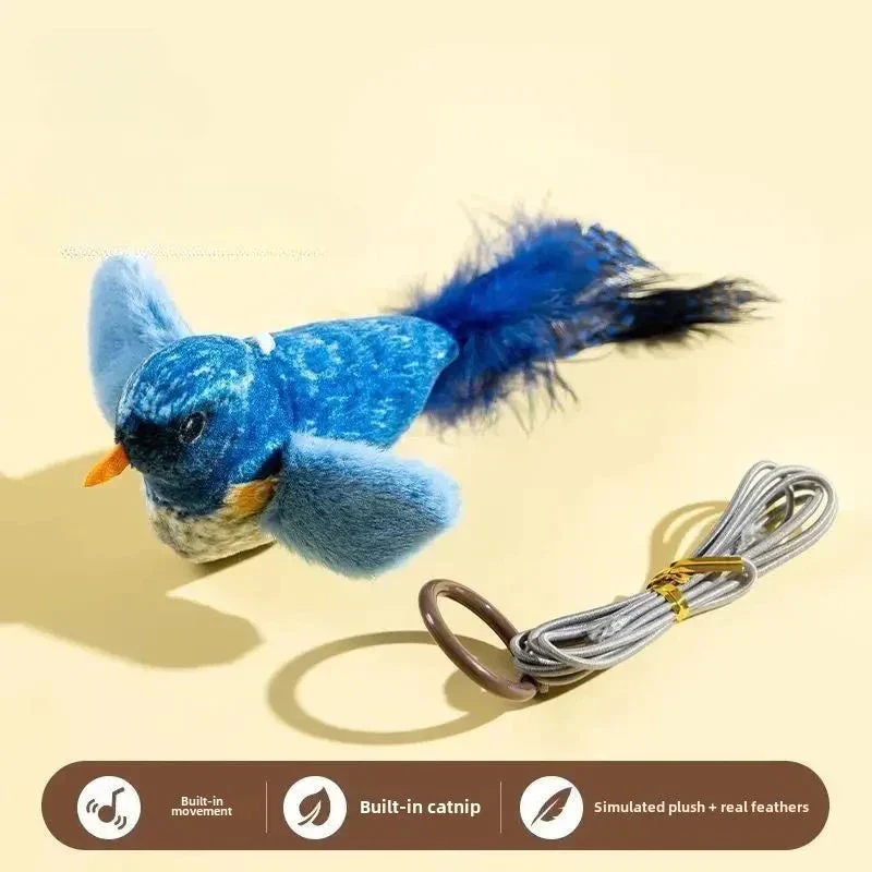 Interactive Bird Toy for Cats – Realistic Sounding Catnip Teaser Toy for Indoor Play & Exercise - Image 8