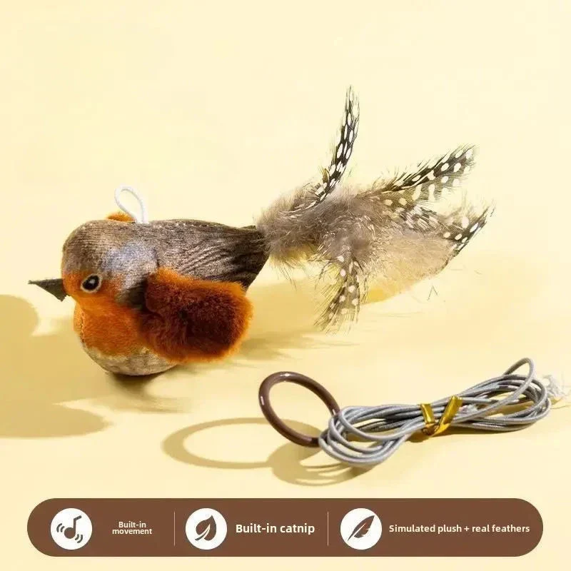 Interactive Bird Toy for Cats – Realistic Sounding Catnip Teaser Toy for Indoor Play & Exercise - Image 9