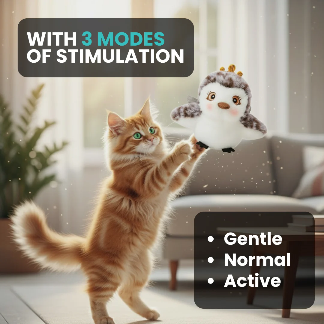 Interactive Cat Flapping Bird Toy - Image 3
