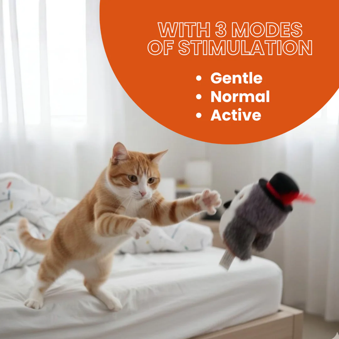 Interactive Cat Flapping Bird Toy - Image 4