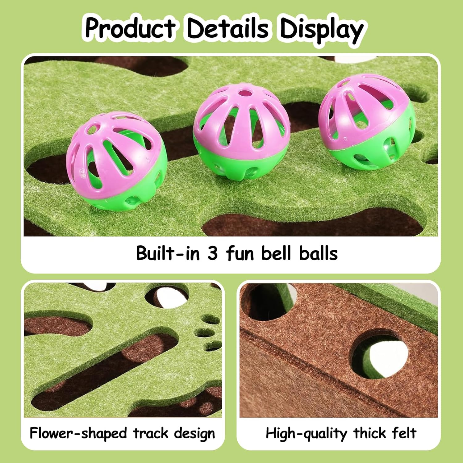 Interactive Cat Puzzle Toy with Scratch Track - Image 3