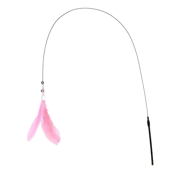 Interactive Cat Teaser Stick with Natural Feathers & Suction Cup - Image 10