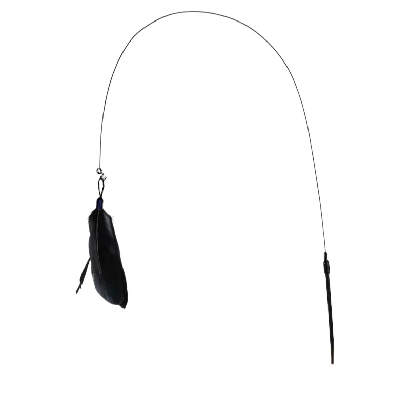 Interactive Cat Teaser Stick with Natural Feathers & Suction Cup - Image 9