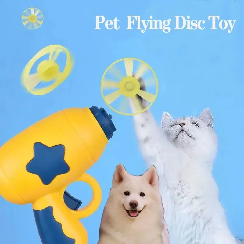 Interactive Cat Toy – Flying Disc Shooting Gun - Image 2