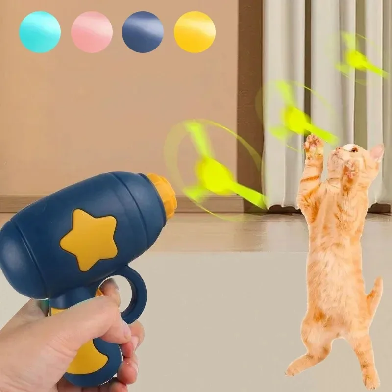 Interactive Cat Toy – Flying Disc Shooting Gun - Image 3