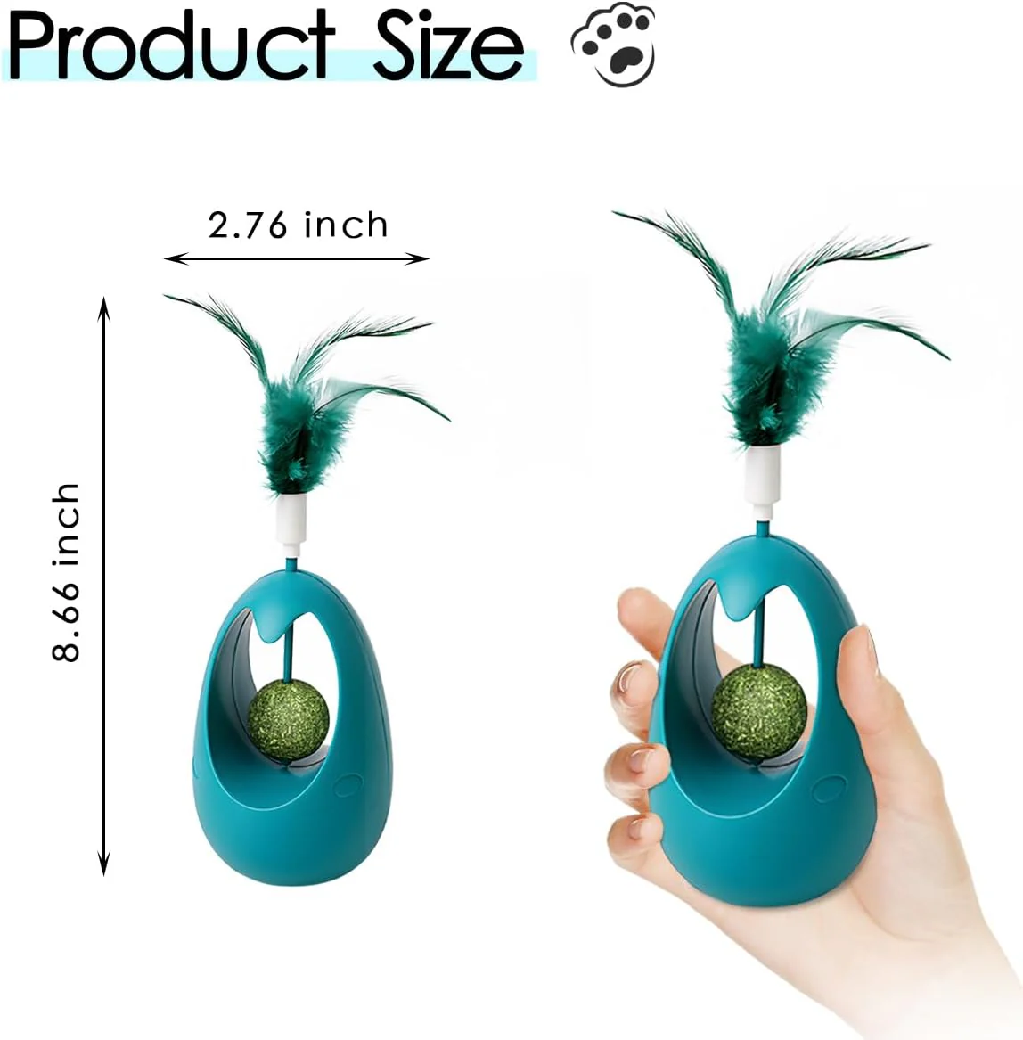 Interactive Cat Toy Tumbler with Catnip Ball - Image 3