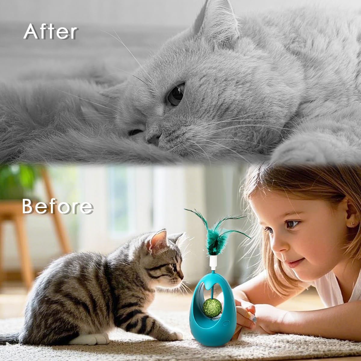 Interactive Cat Toy Tumbler with Catnip Ball - Image 9