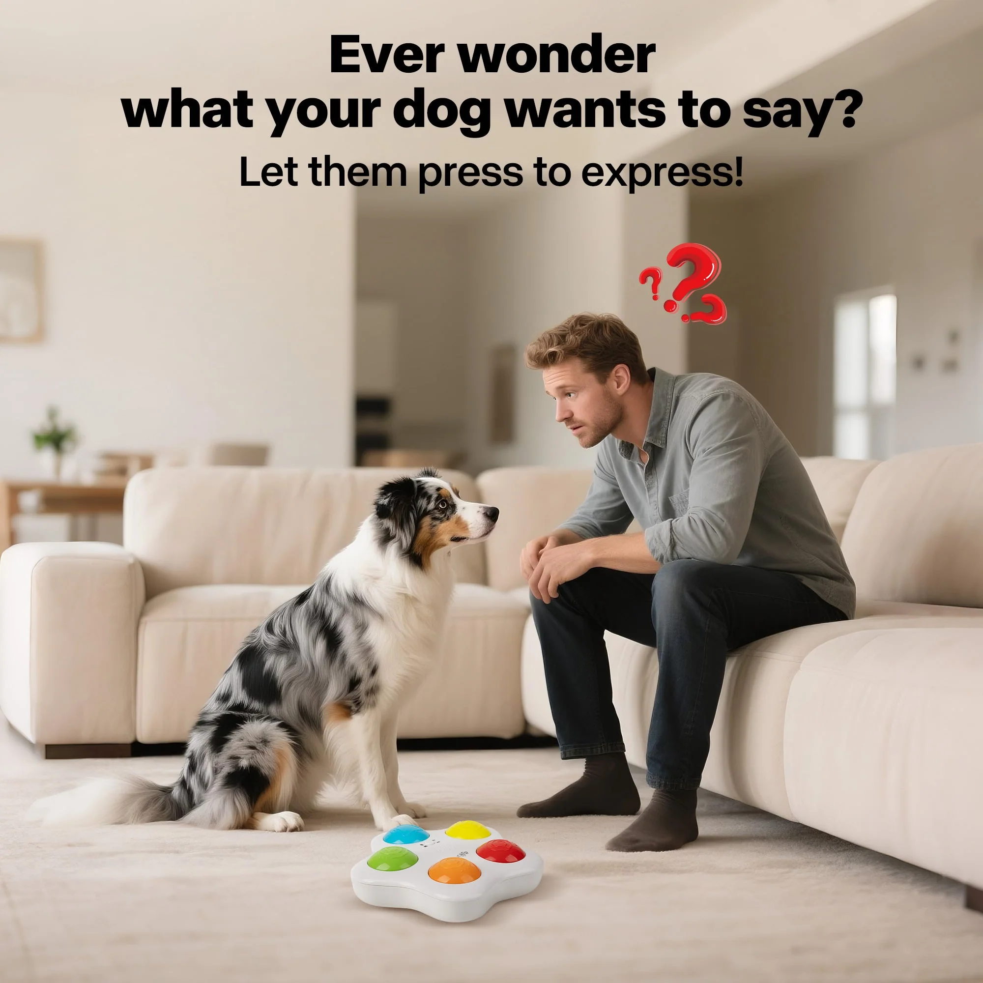 Interactive -Dog Toy - Pet Brain Trainning buttons - Image 2