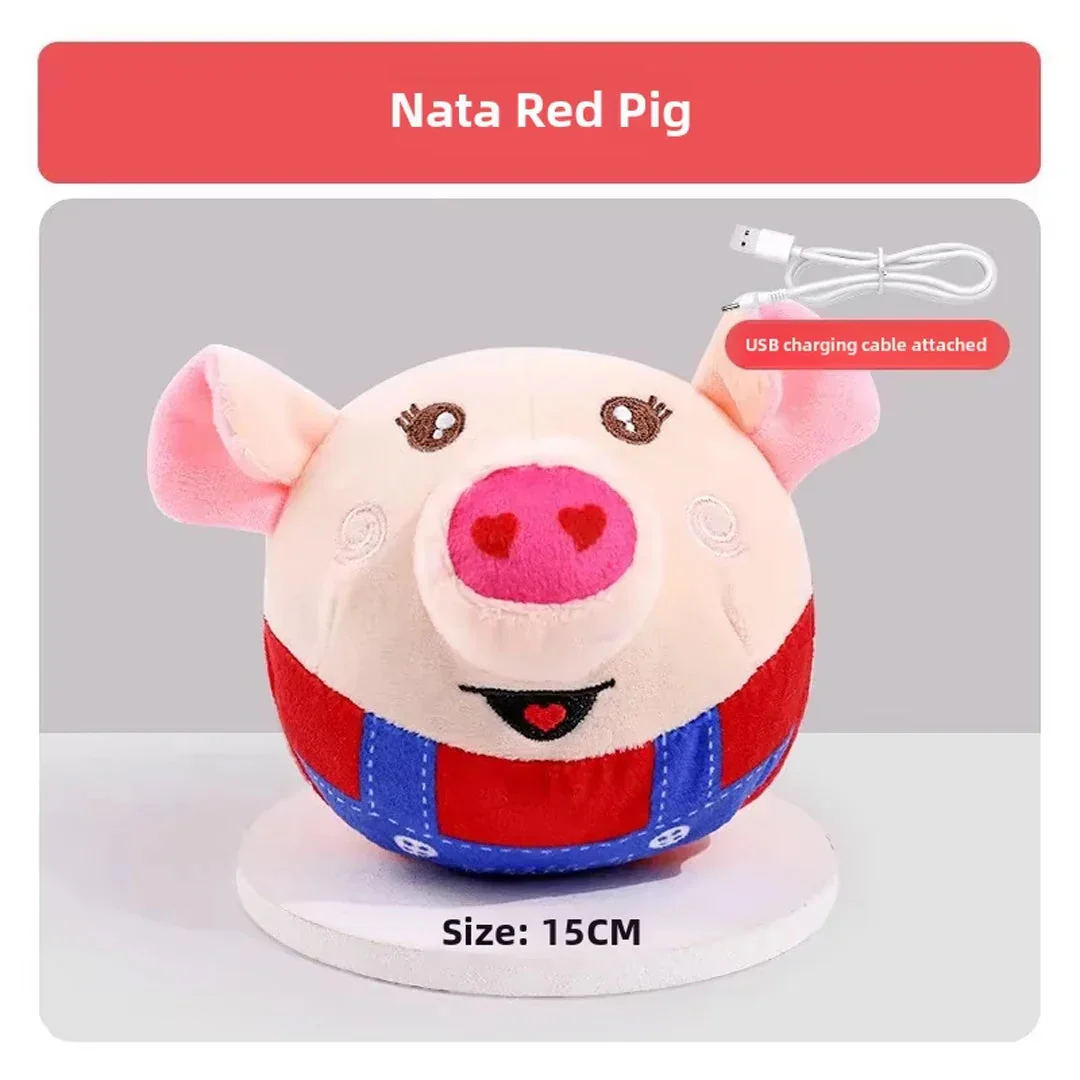 Interactive Electric Plush Jumping Ball - USB Rechargeable Dog Training Toy with Music - Image 7