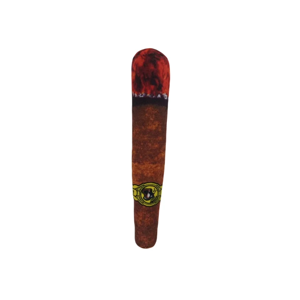 Interactive Plush Dog Cigar – Squeaky Chew Toy for Small Dogs - Image 4