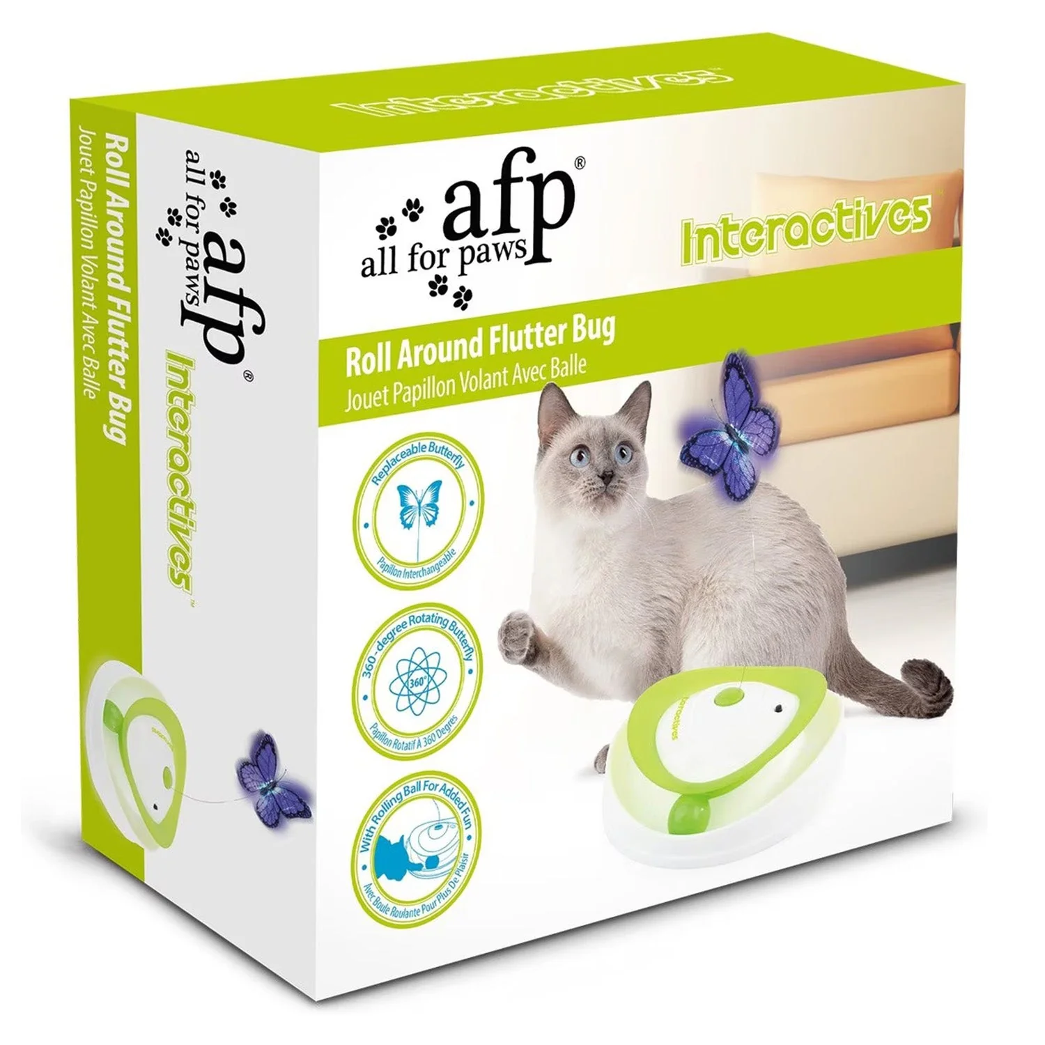 Interactives - Cat Toys - Roll Around Flutter Bug for Enrichment - Image 8
