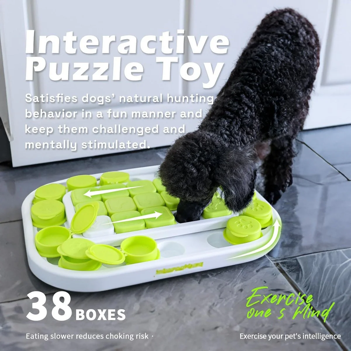 Interactives Dog Puzzle Toys - Mentally Stimulating Treat Dispenser for Training Large - Image 7
