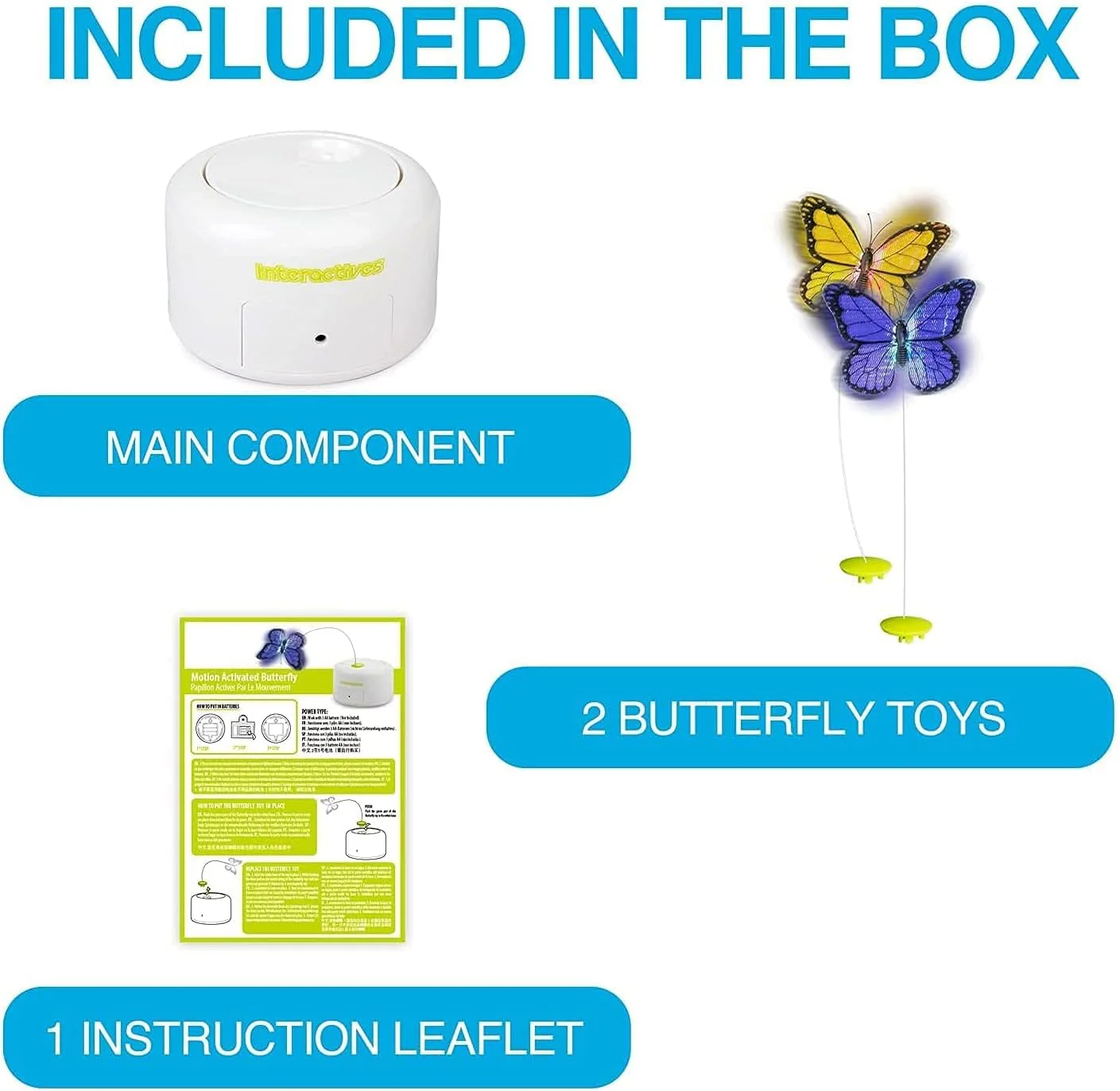Interactives  - Motion Activate Cat Toys Butterfly Flutter Bug - Image 4