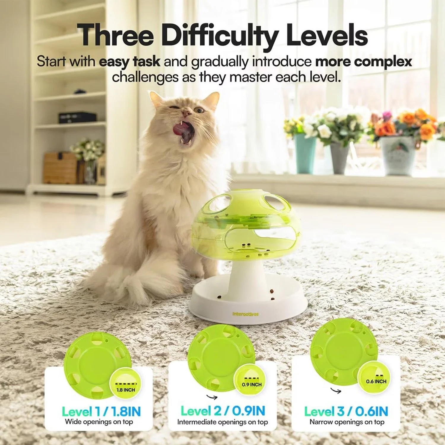 Interactives -Mushroom cat puzzle toy for Enrichmentni - Image 2