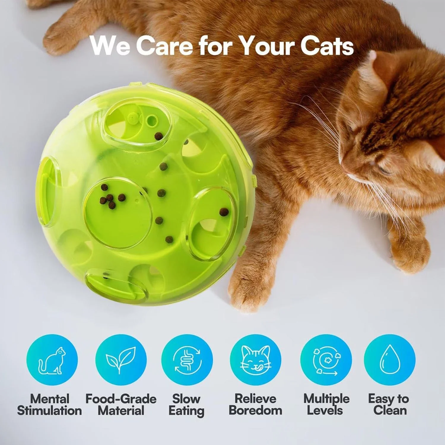 Interactives -Mushroom cat puzzle toy for Enrichmentni - Image 6